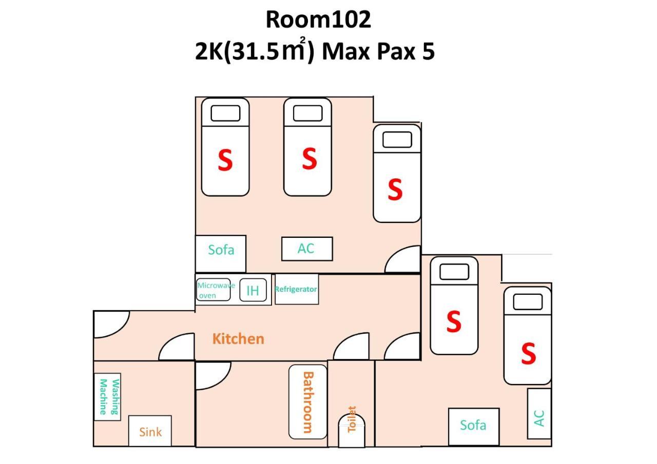 Namba West Saika Apartment Osaka Bagian luar foto